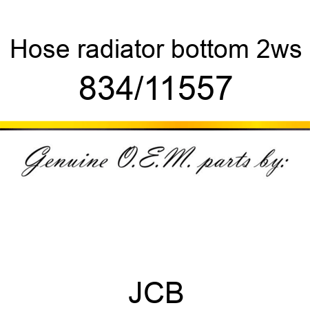 Hose, radiator bottom, 2ws 834/11557
