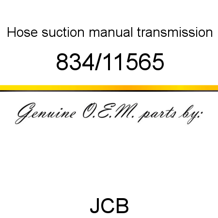 Hose, suction, manual transmission 834/11565