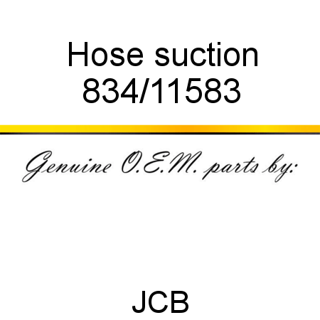 Hose, suction 834/11583