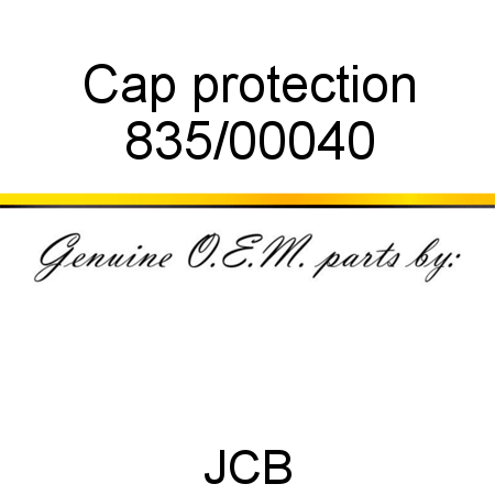 Cap, protection 835/00040