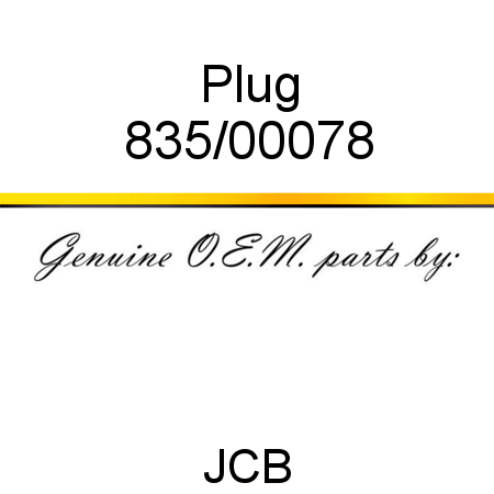 Plug 835/00078