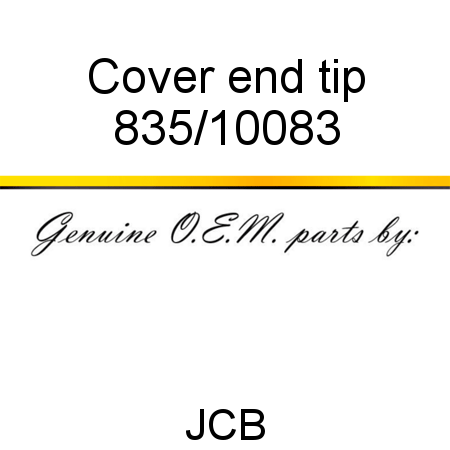 Cover, end tip 835/10083