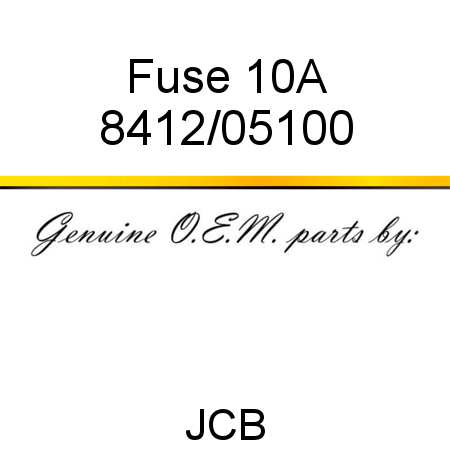 Fuse, 10A 8412/05100