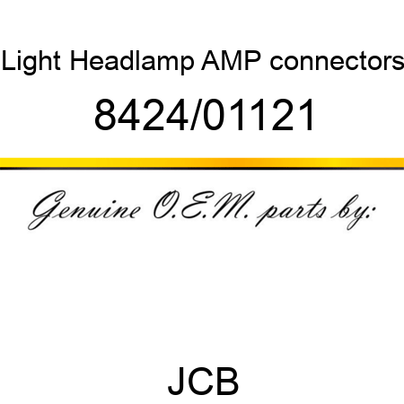 Light, Headlamp, AMP connectors 8424/01121