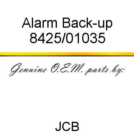 Alarm, Back-up 8425/01035