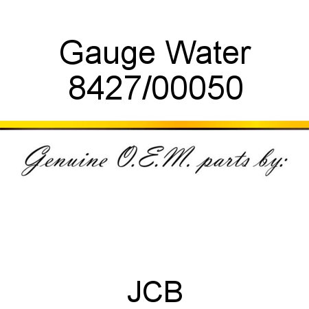 Gauge, Water 8427/00050