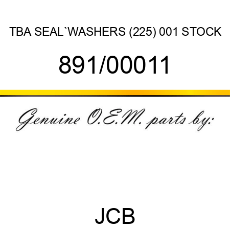 TBA, SEAL`WASHERS (225), 001 STOCK 891/00011