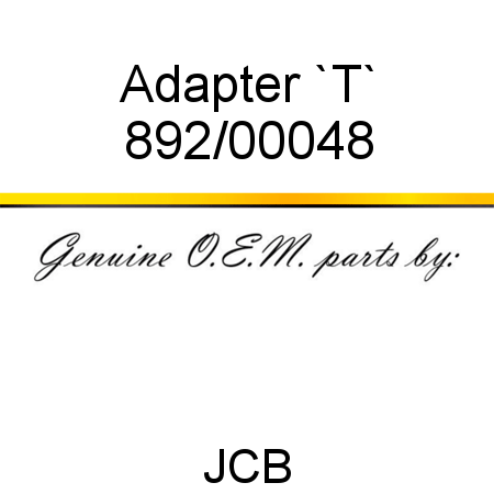 Adapter, `T` 892/00048
