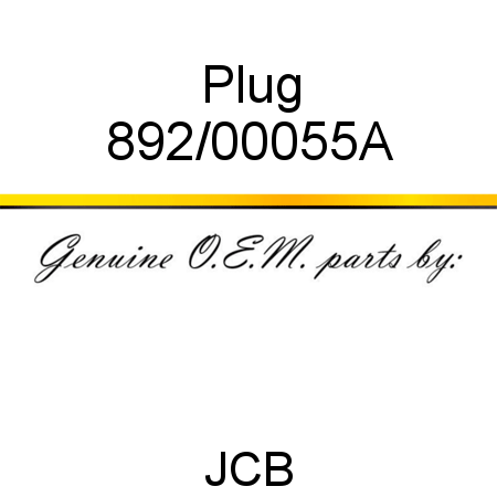 Plug 892/00055A