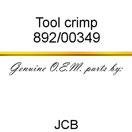 Tool, crimp 892/00349