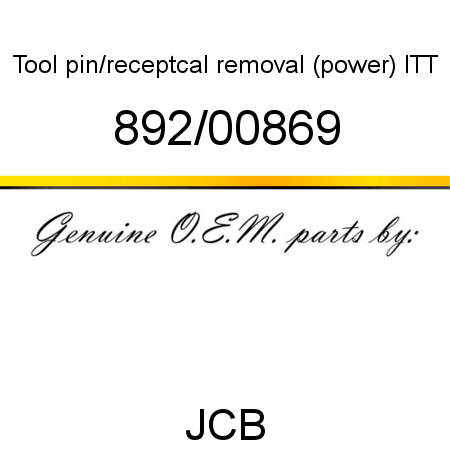 Tool, pin/receptcal, removal (power) ITT 892/00869