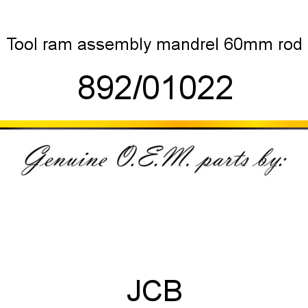 Tool, ram assembly mandrel, 60mm rod 892/01022