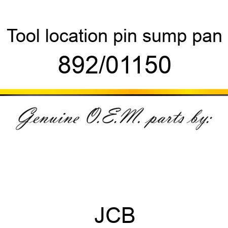 Tool, location pin, sump pan 892/01150