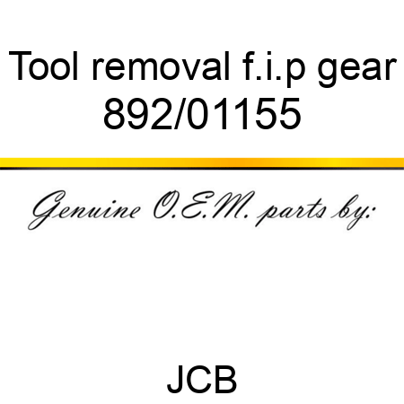 Tool, removal, f.i.p gear 892/01155