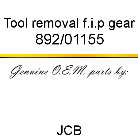 Tool, removal, f.i.p gear 892/01155