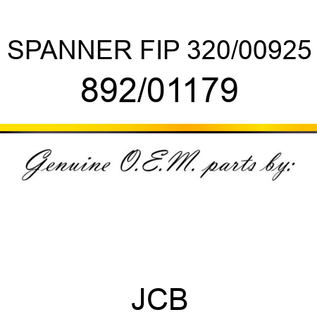 SPANNER FIP 320/00925 892/01179