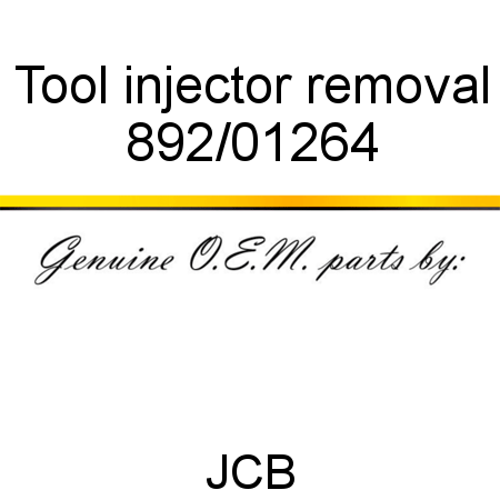 Tool, injector removal 892/01264