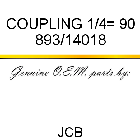 COUPLING 1/4_ 90 893/14018