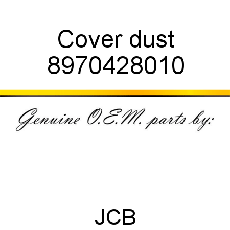 Cover, dust 8970428010