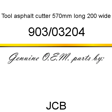 Tool, asphalt cutter, 570mm long 200 wide 903/03204