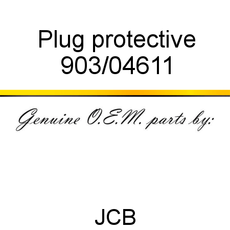 Plug, protective 903/04611
