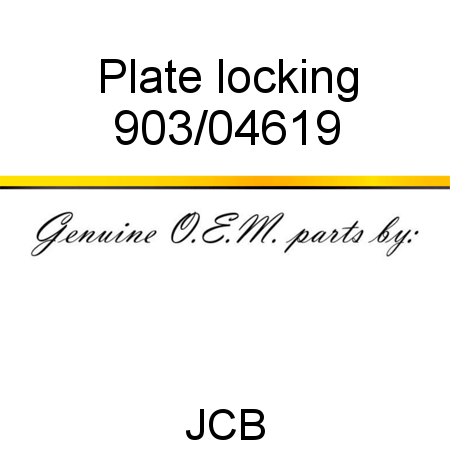 Plate, locking 903/04619