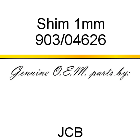 Shim, 1mm 903/04626