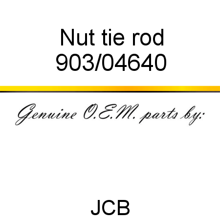 Nut, tie rod 903/04640