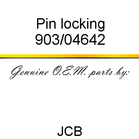 Pin, locking 903/04642