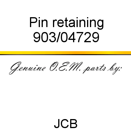 Pin, retaining 903/04729