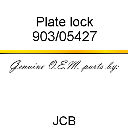Plate, lock 903/05427