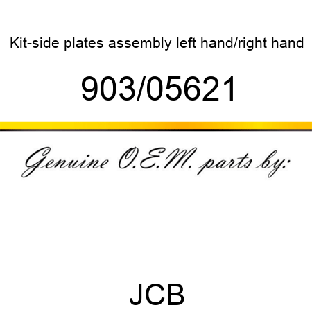 Kit-side plates, assembly, left hand/right hand 903/05621