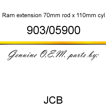 Ram, extension, 70mm rod x 110mm cyl 903/05900