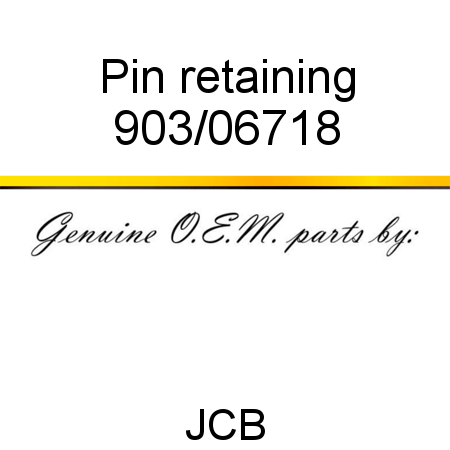 Pin, retaining 903/06718