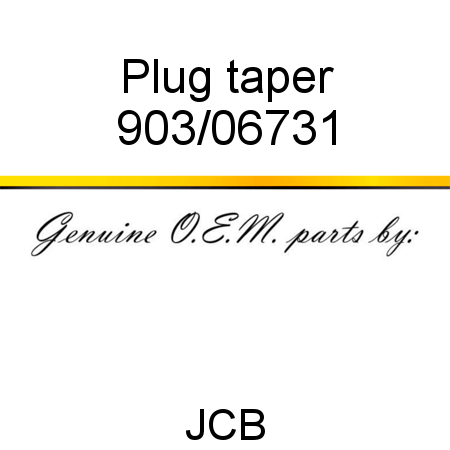 Plug, taper 903/06731