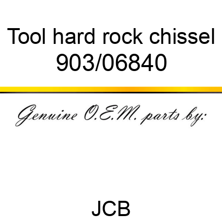 Tool, hard rock chissel 903/06840