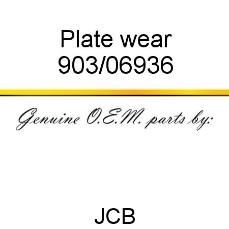 Plate, wear 903/06936