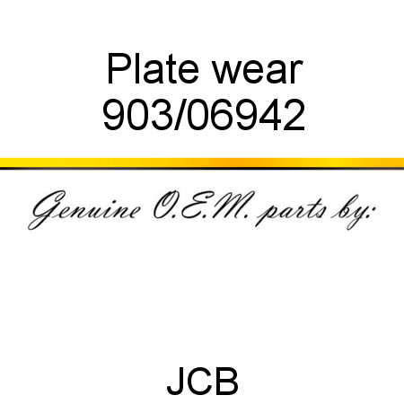 Plate, wear 903/06942