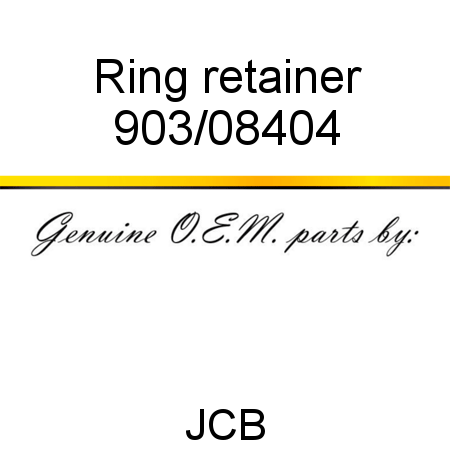 Ring, retainer 903/08404