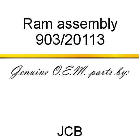 Ram, assembly 903/20113