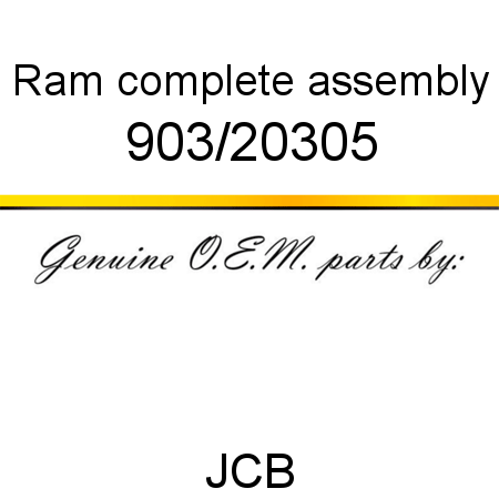 Ram, complete assembly 903/20305