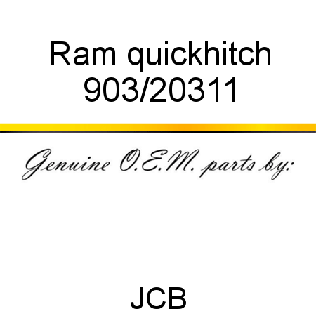 Ram, quickhitch 903/20311