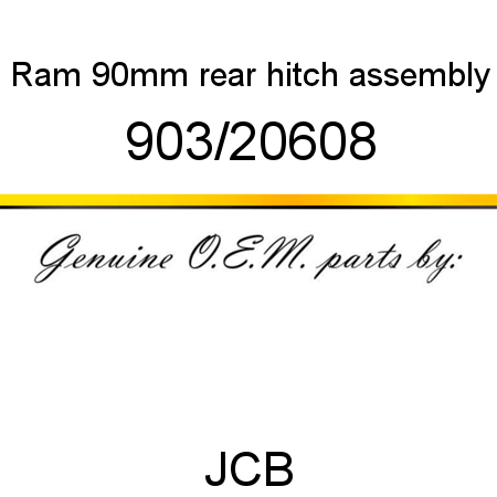 Ram, 90mm rear hitch, assembly 903/20608