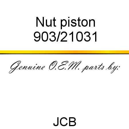 Nut, piston 903/21031