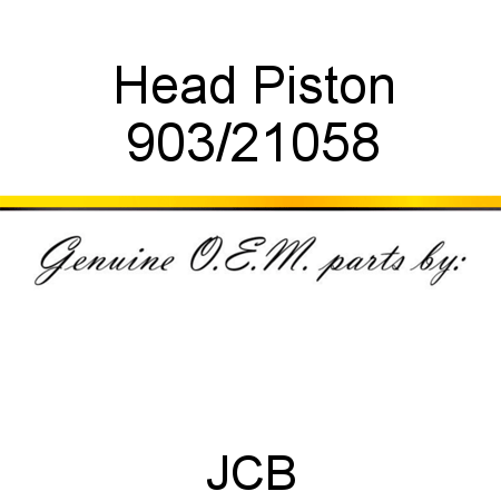 Head, Piston 903/21058