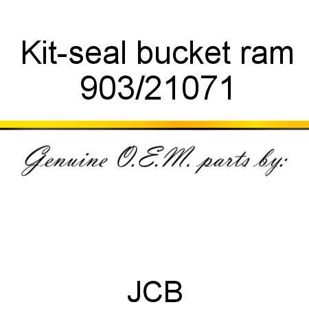 Kit-seal, bucket ram 903/21071