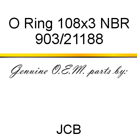 O Ring, 108x3 NBR 903/21188