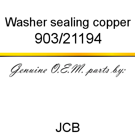 Washer, sealing copper 903/21194
