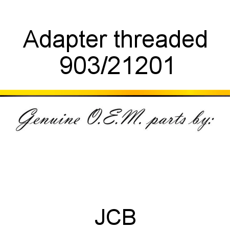 Adapter, threaded 903/21201