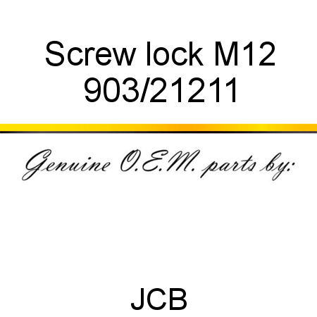 Screw, lock M12 903/21211